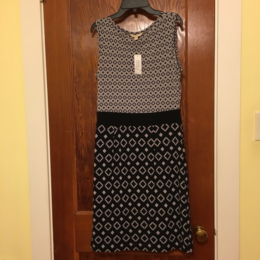 NWT - Banana Republic Gray/Black Dress